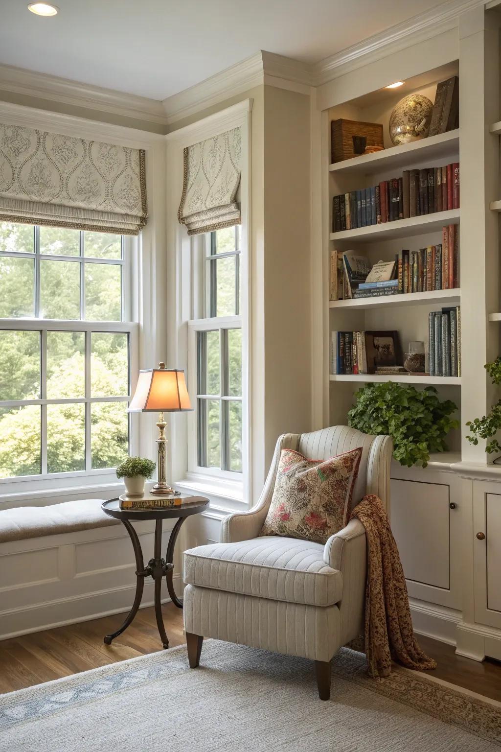 Practical and stylish window trim enhancing room decor.