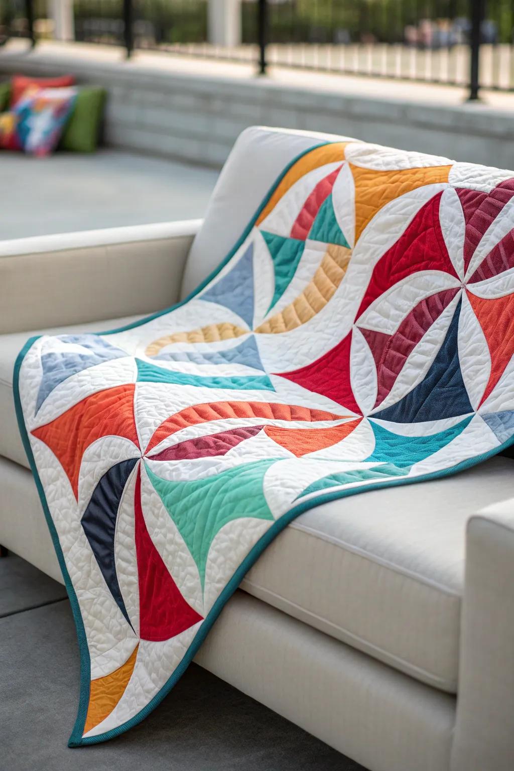 Asymmetrical quilts offer a modern twist with their unique sense of movement.