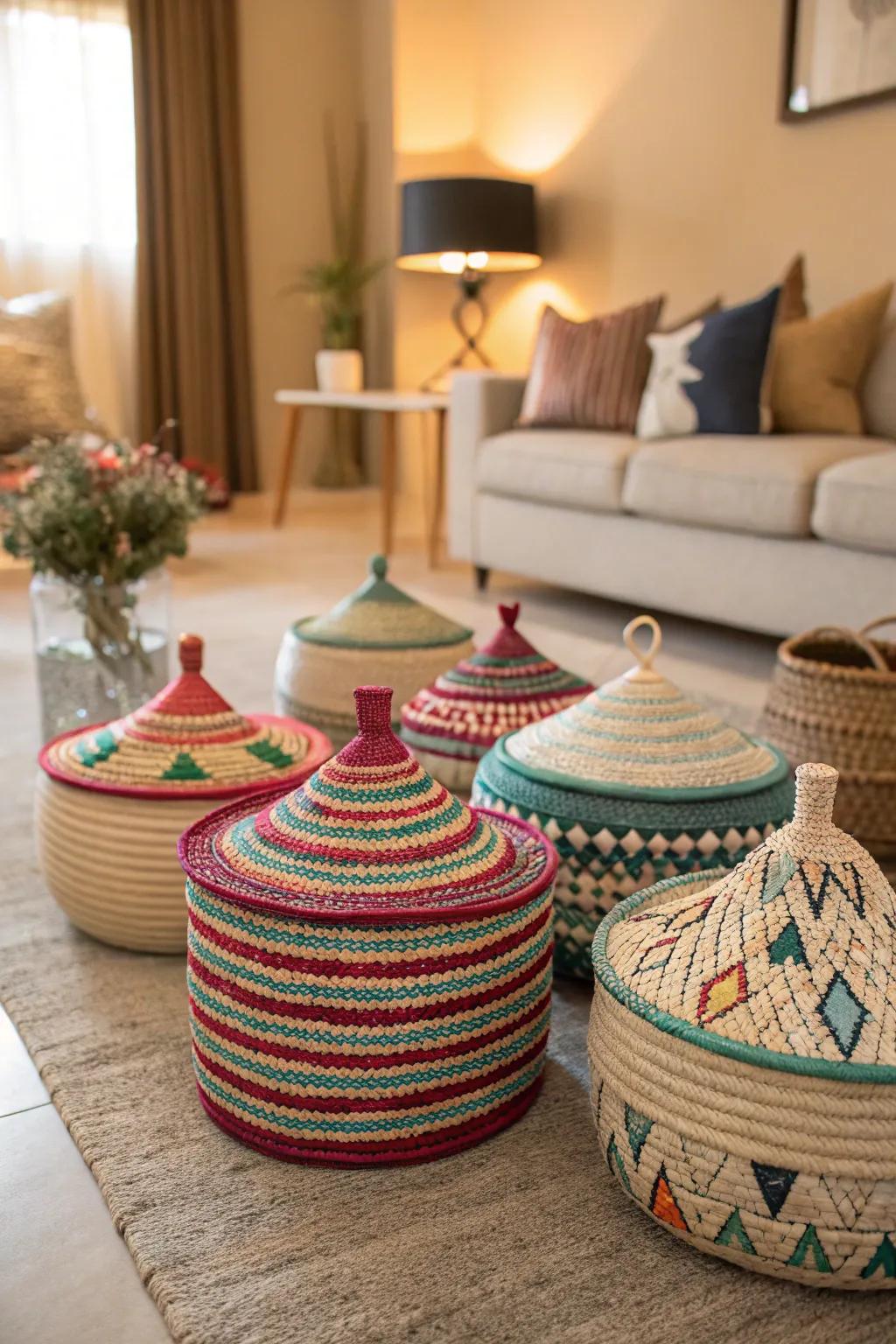 Tasteful artisan-made carriers delivering efficient storage.