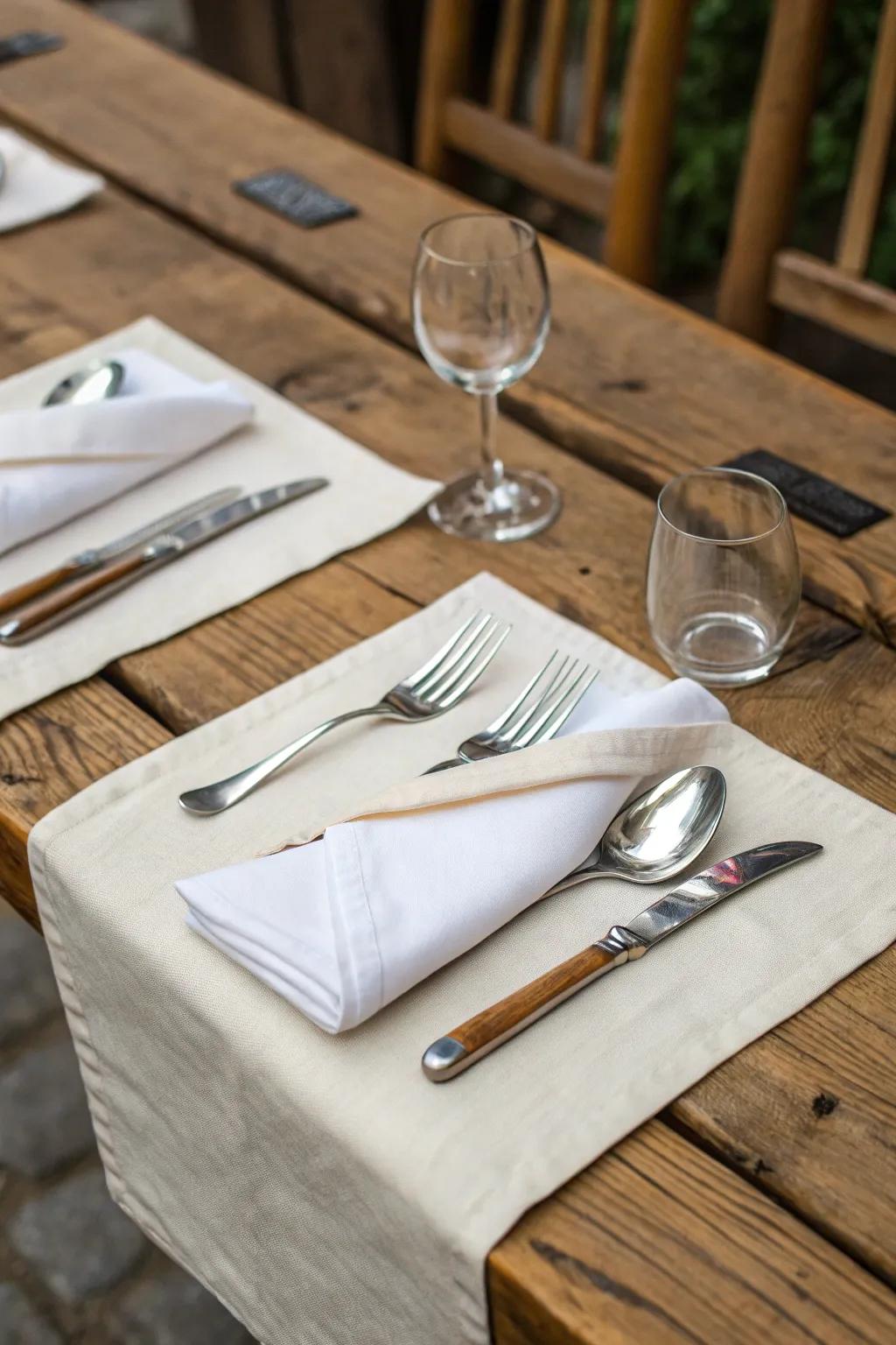 The Pocket Fold delivers a harmonious blend of practicality and aesthetic for your table.
