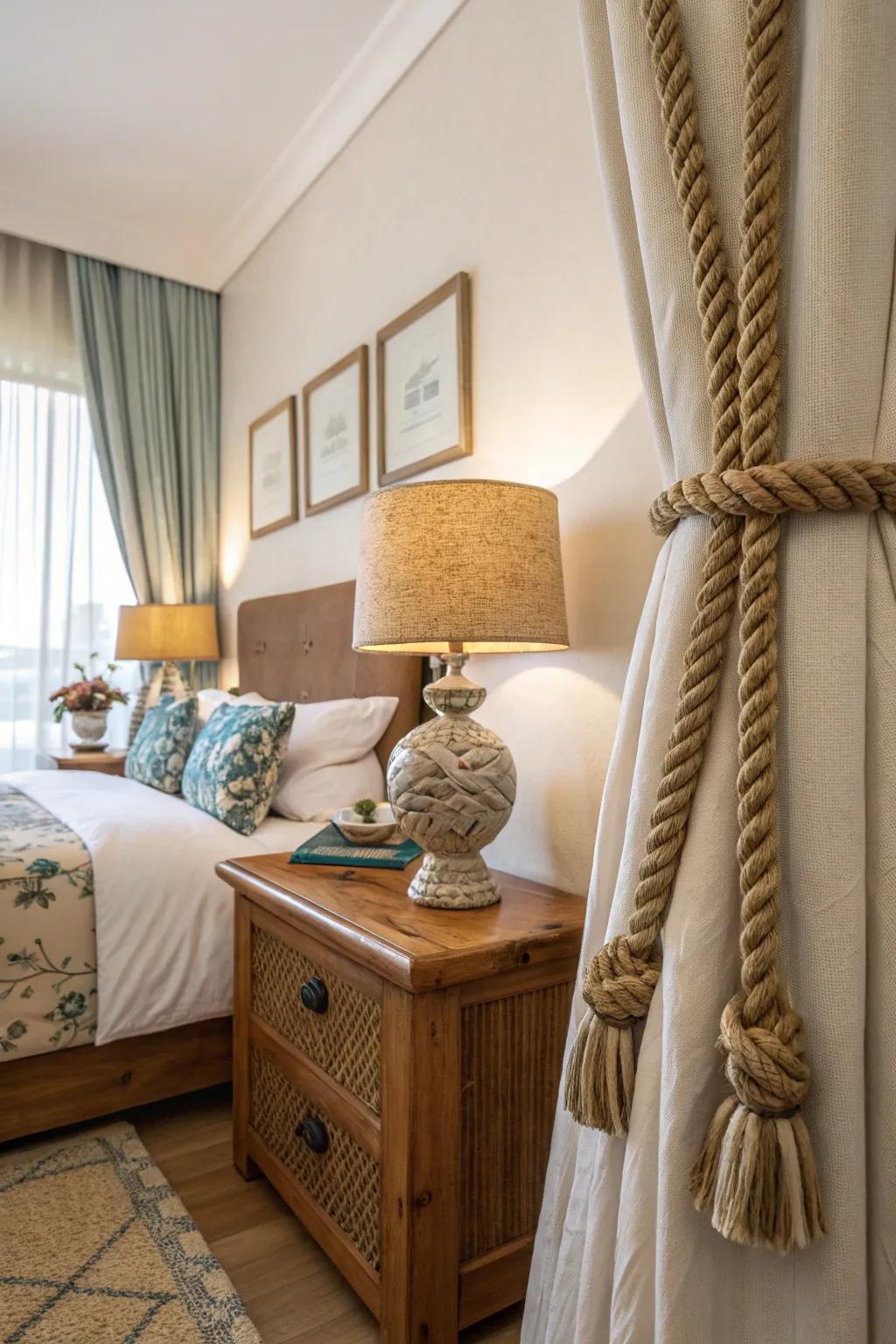 Rope accents add texture and a nautical nod.