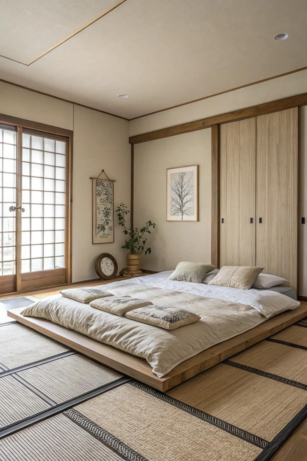 A minimalist design promotes tranquility and simplicity.