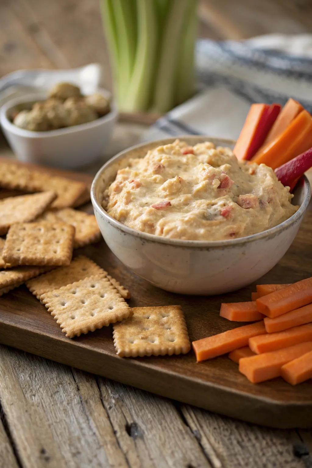 Pepper cheese spread provides a smooth and flavorful pleasure.