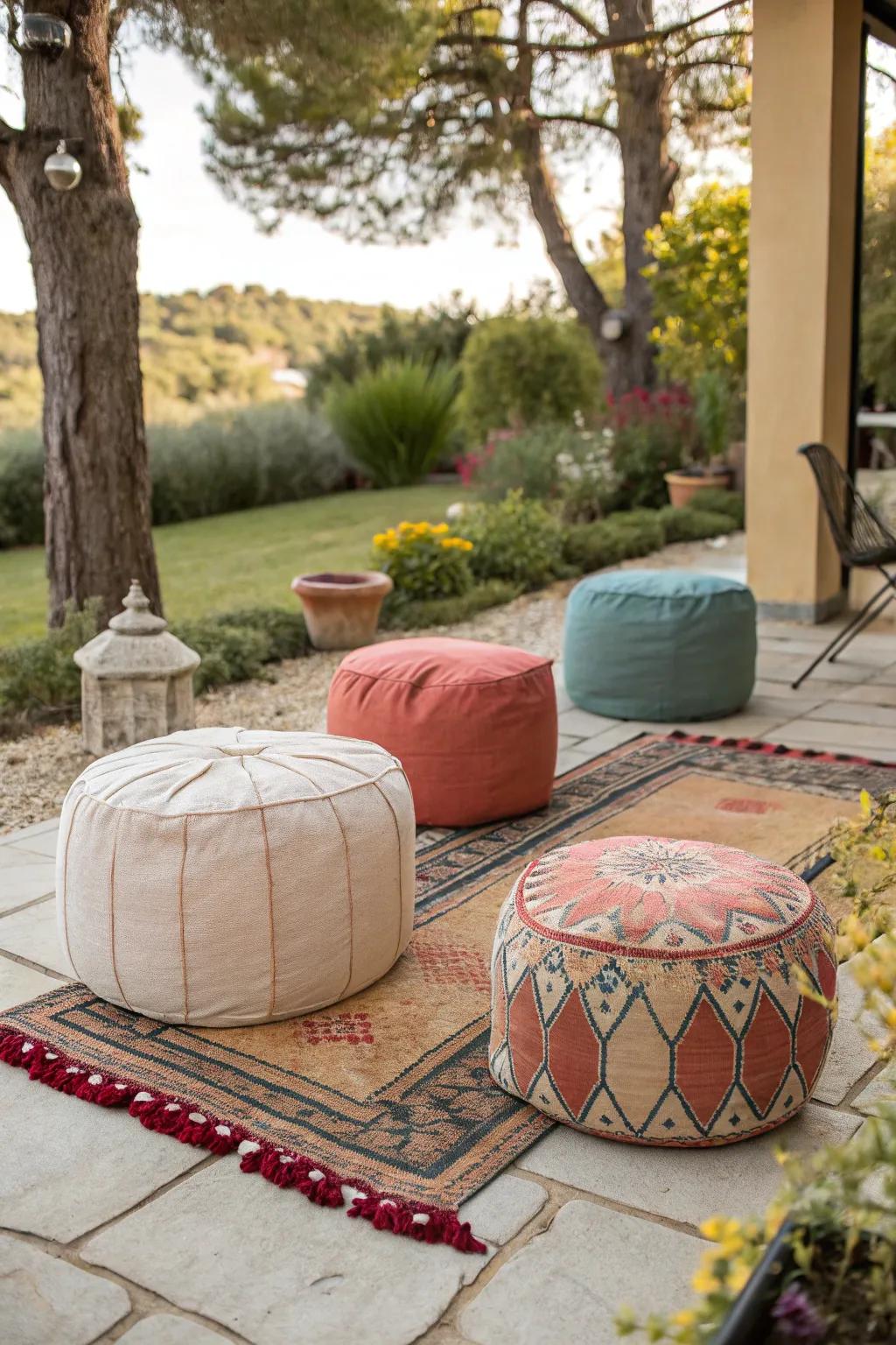 Floor cushions deliver versatile and fashionable seating resolutions.