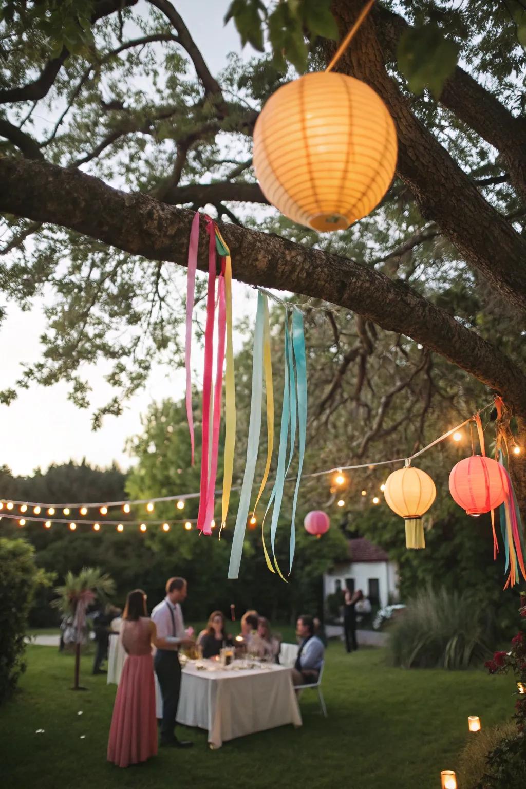 Elevate your party's aesthetic with whimsical suspended adornments.