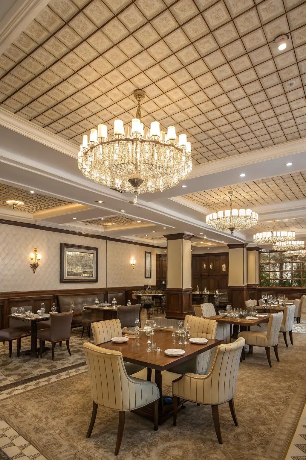 Grid patterns add elegance and structure.