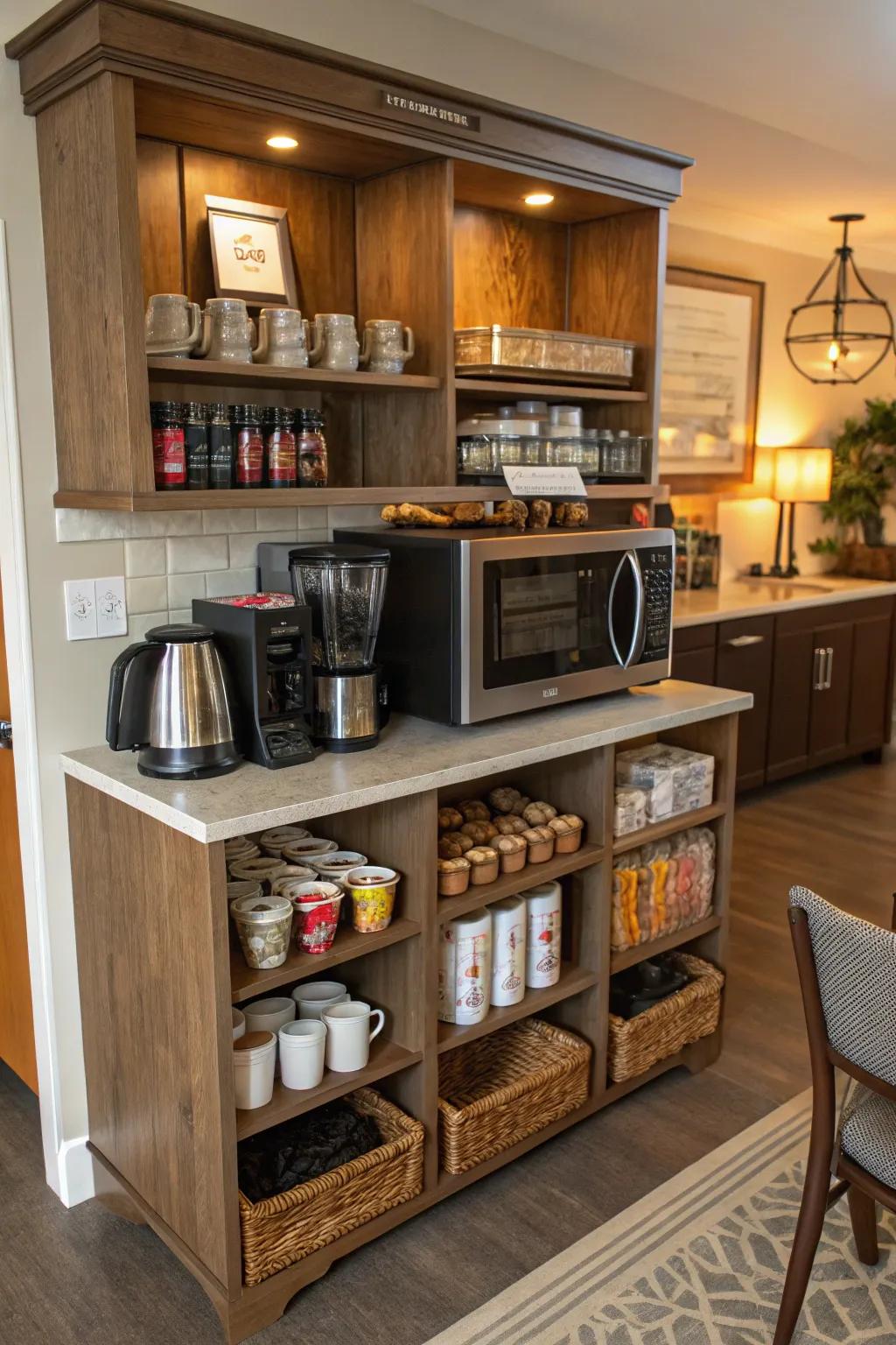A versatile coffee bar serves more than just coffee.