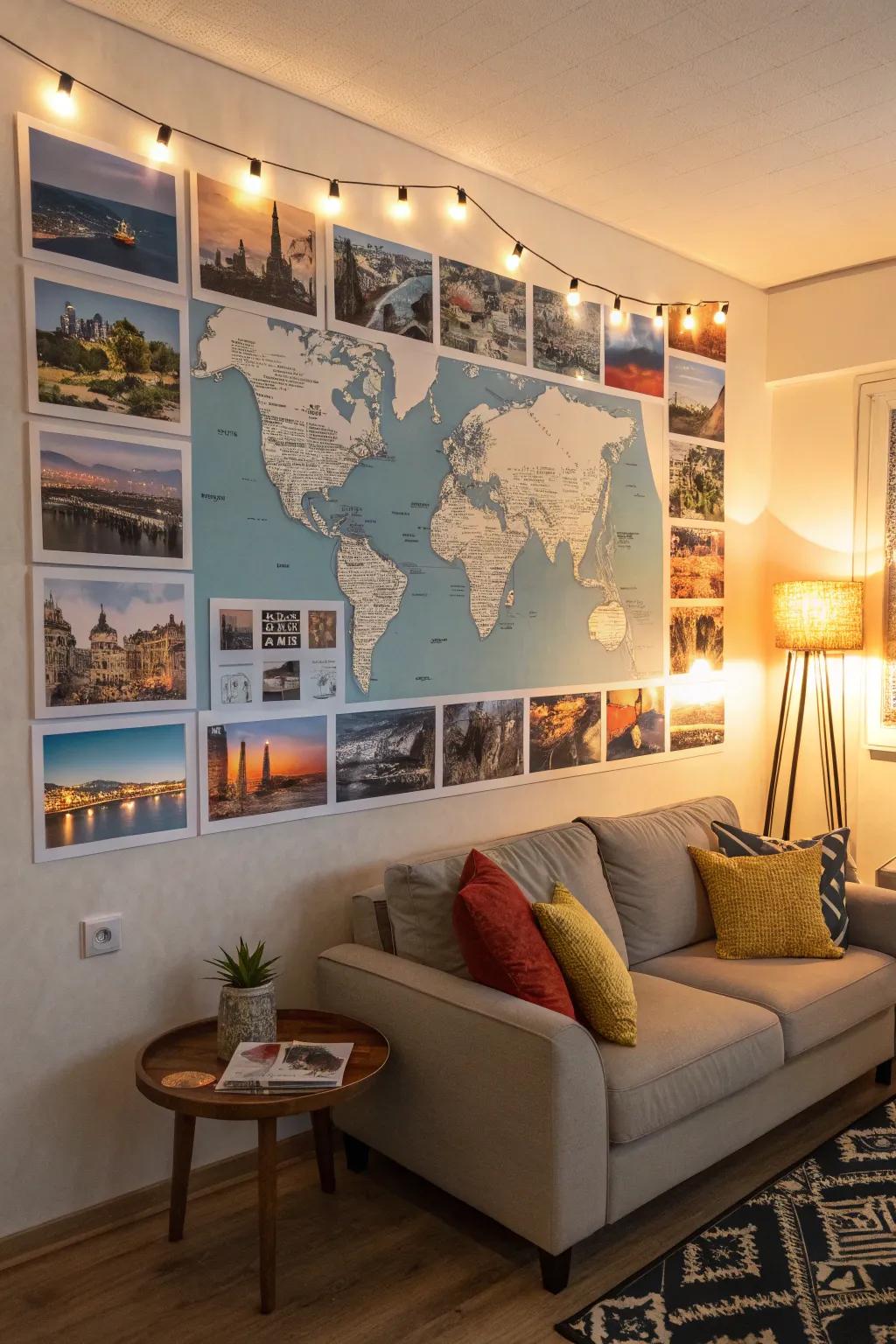 Wanderlust-inspired photo displays to relive your adventures.