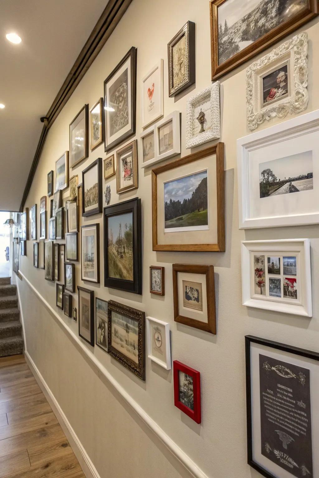 Asymmetrical layouts inject personality and a carefree spirit into your decor.