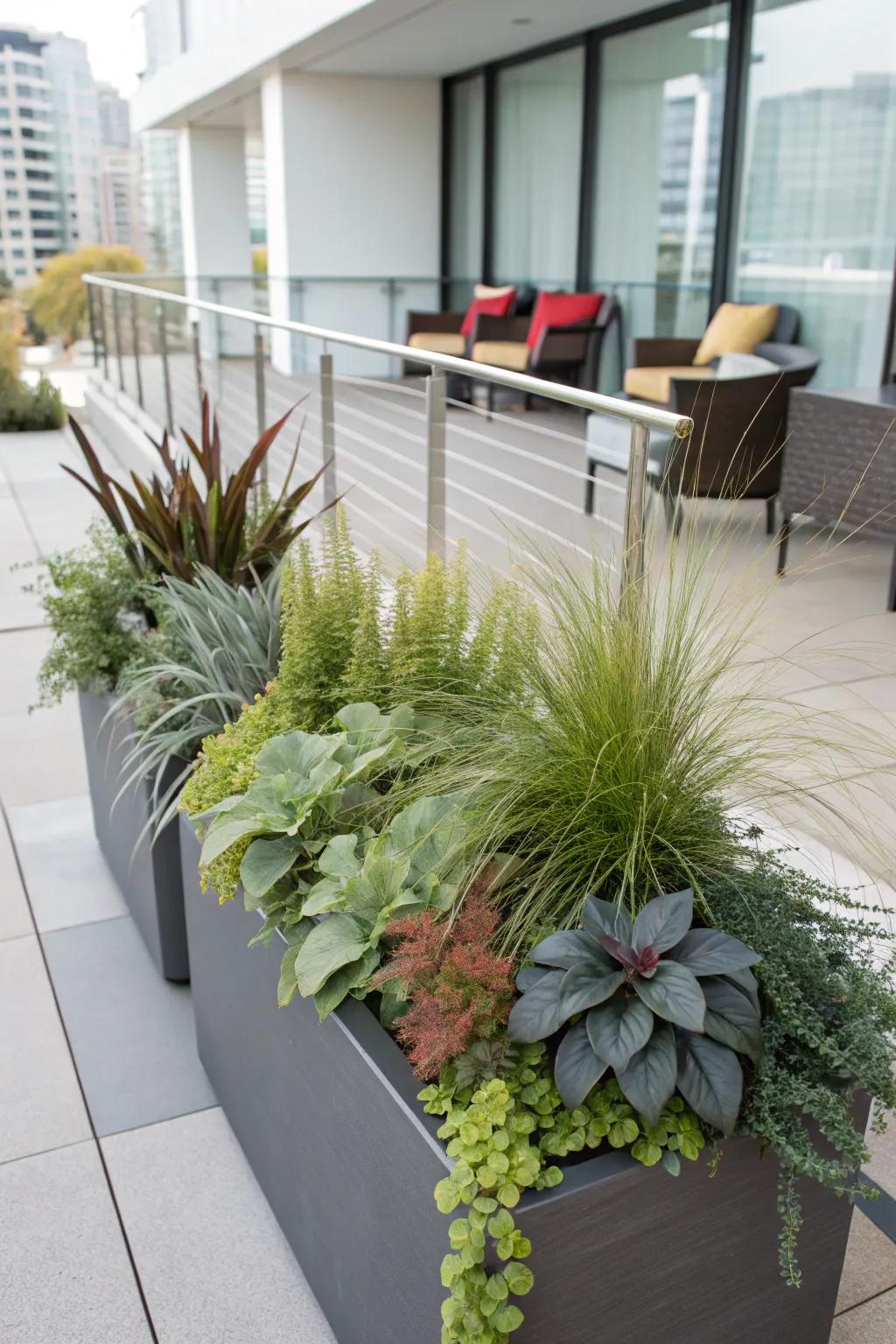Make your planting stand out by combining surfaces.