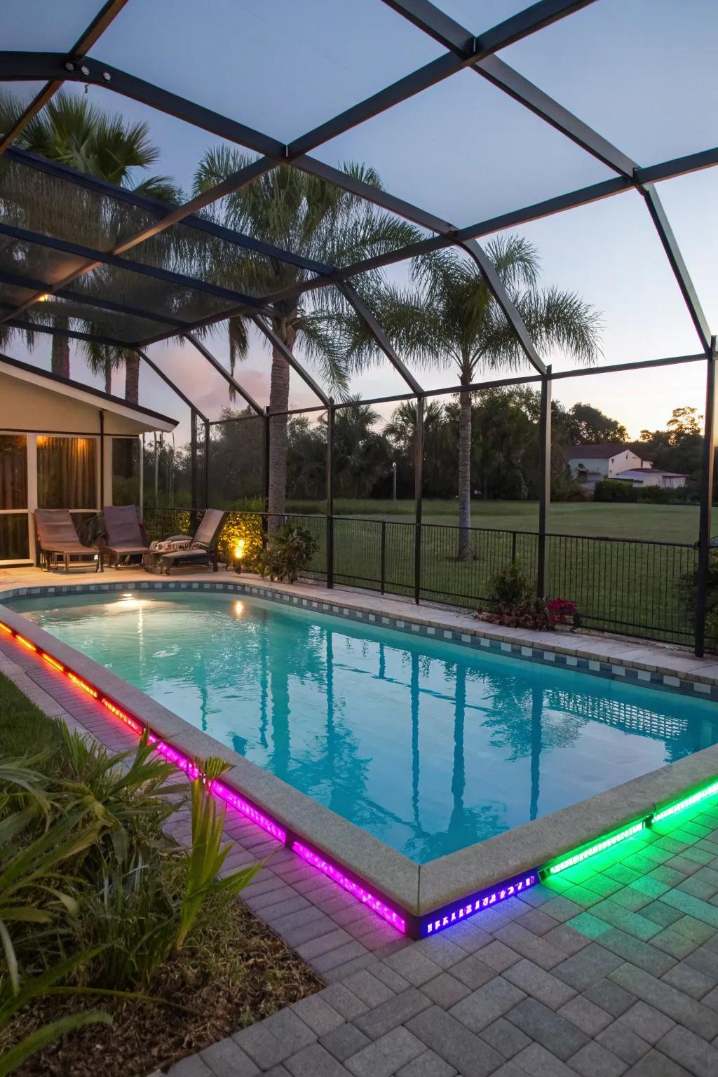 LED light strips provide a consistent and even glow.