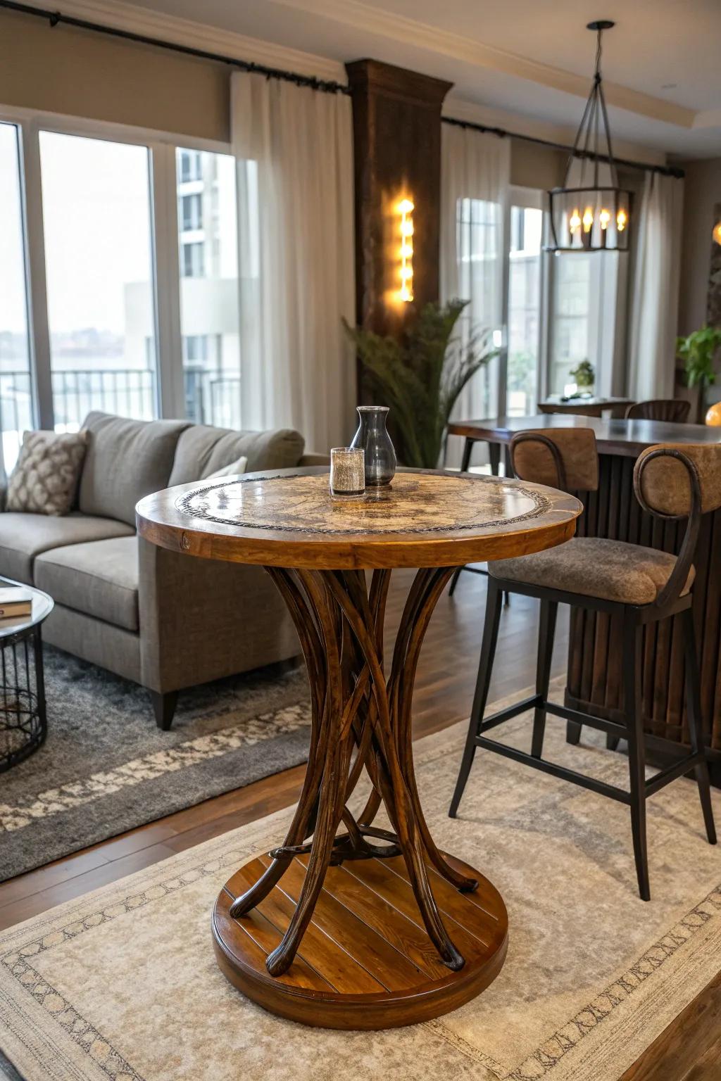 With custom pub table designs, let your inventive spirit illuminate.