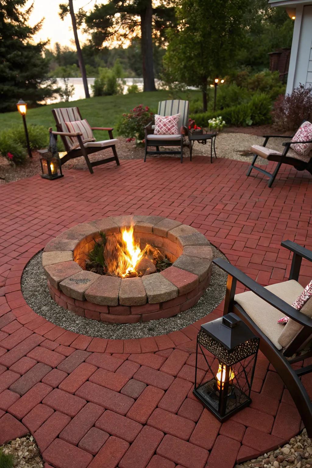 A bonfire appends warmth and a core emphasis to your patio.