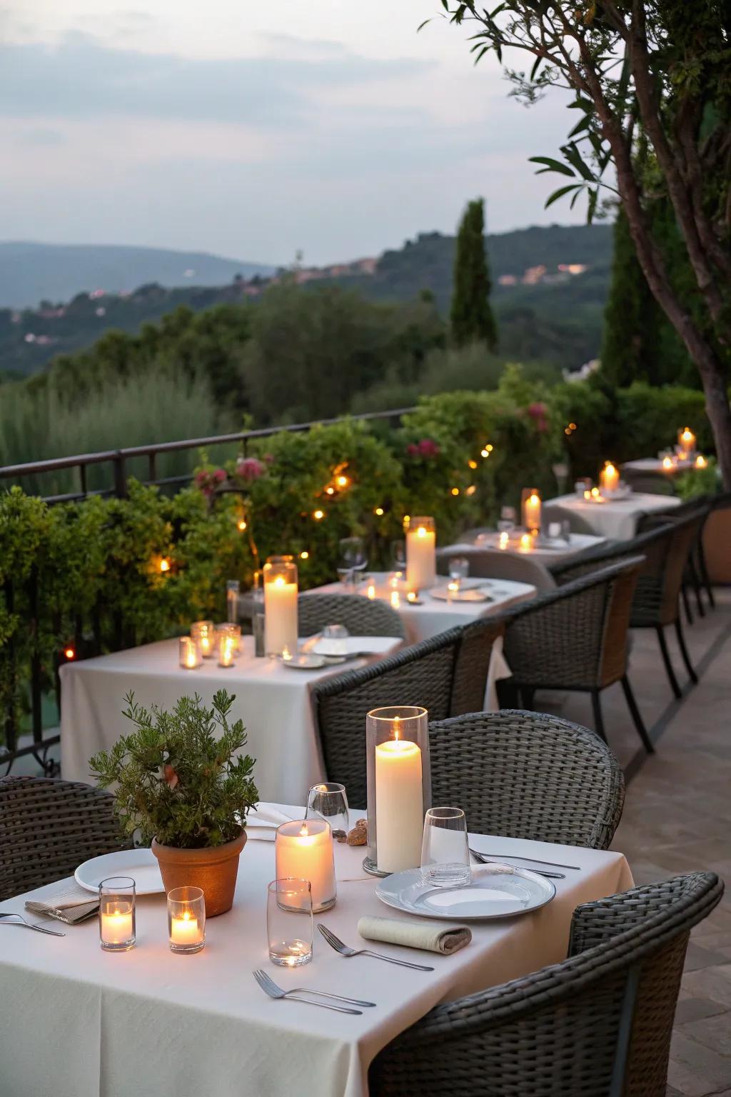 LED candles furnish a romantic radiance sans the apprehension.