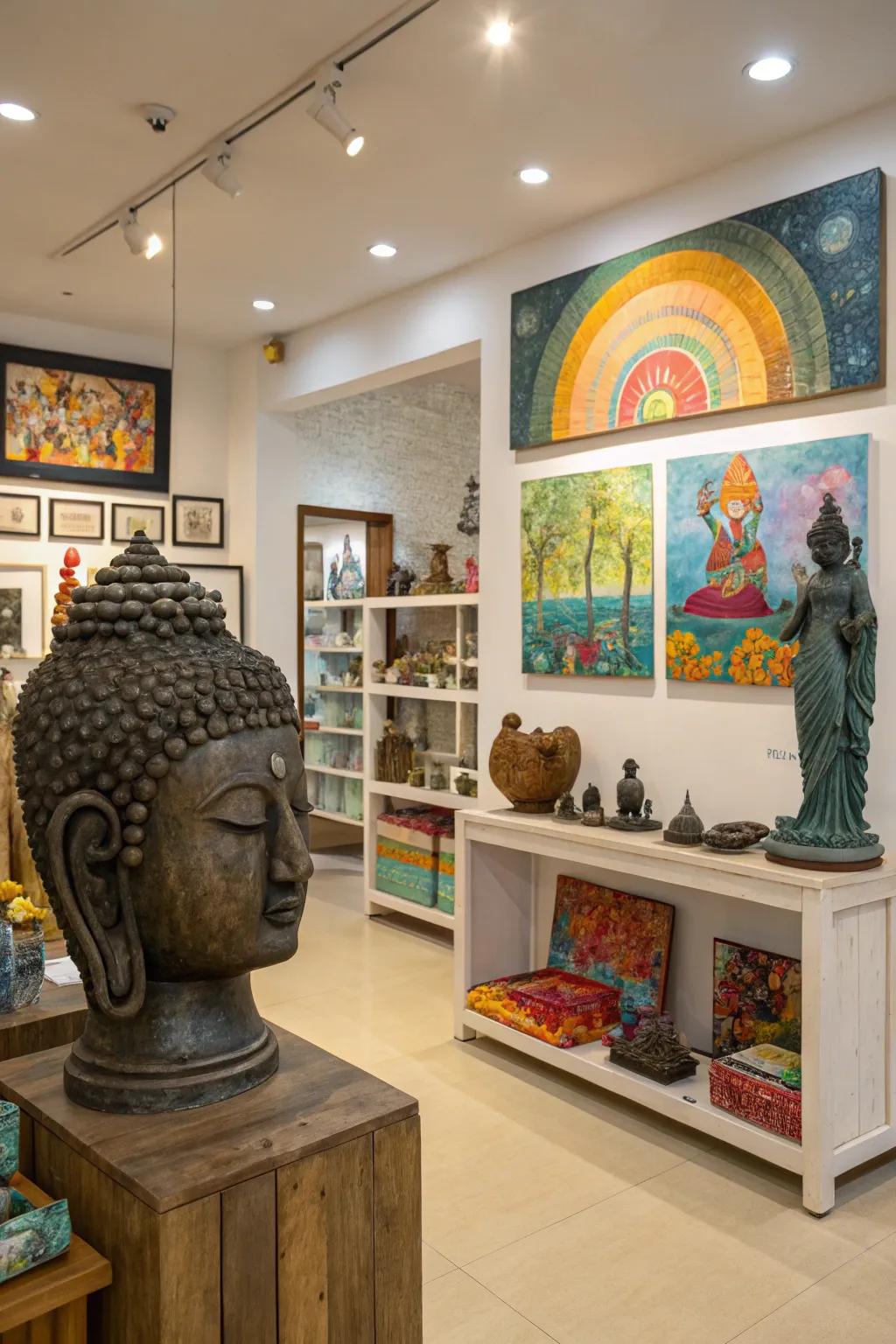 Artistic accents breathe character and allure into retail environments.