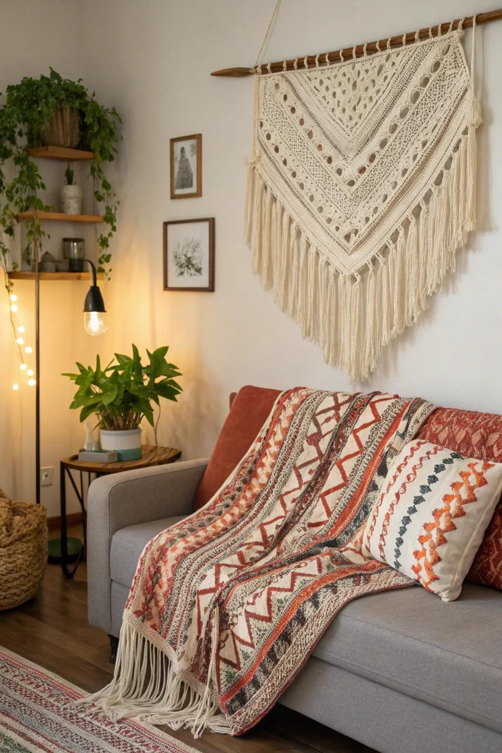Bohemian elements append texture and a worldwide ambiance.