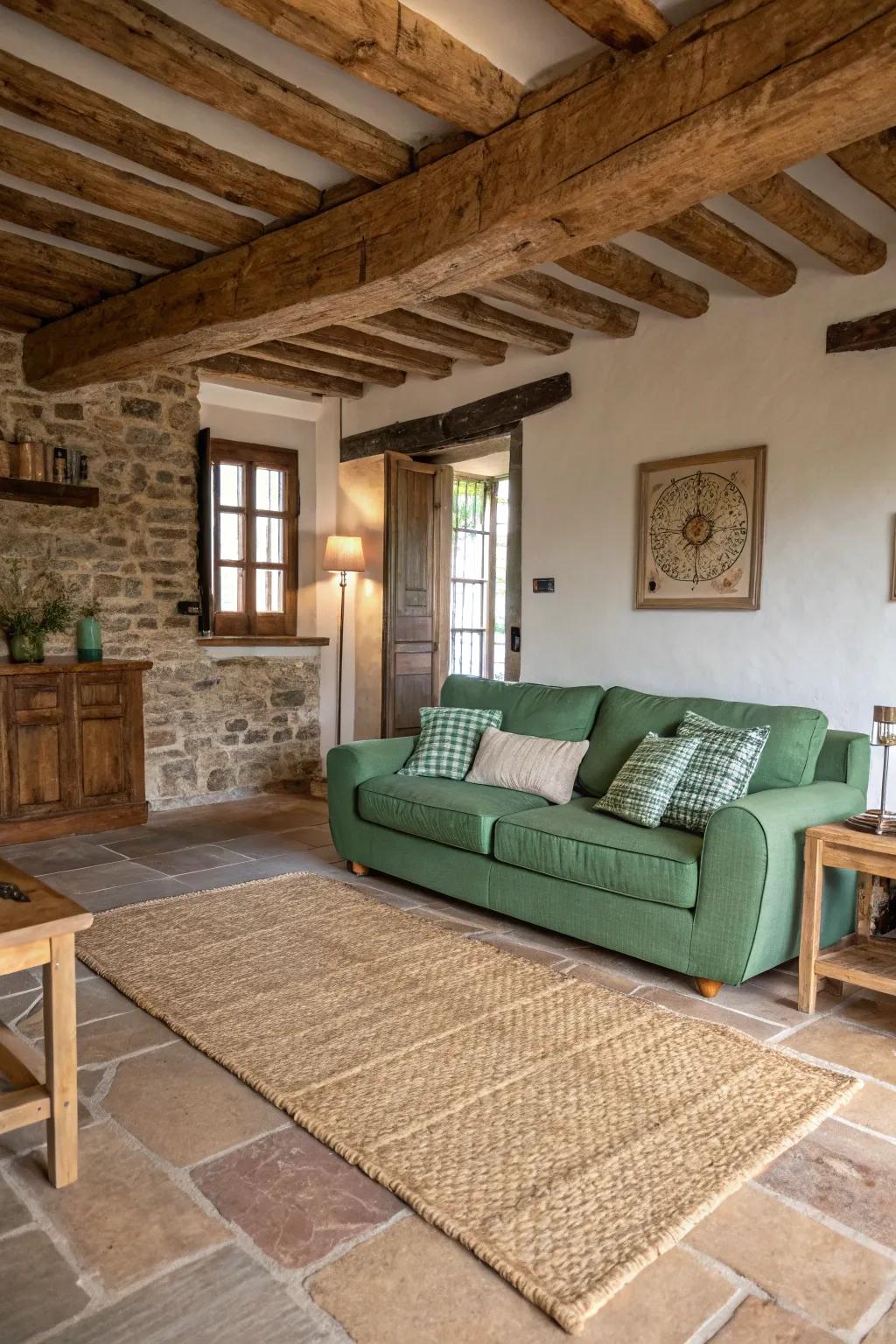 Reed carpets bring an earthy texture suitable for bohemian settings.