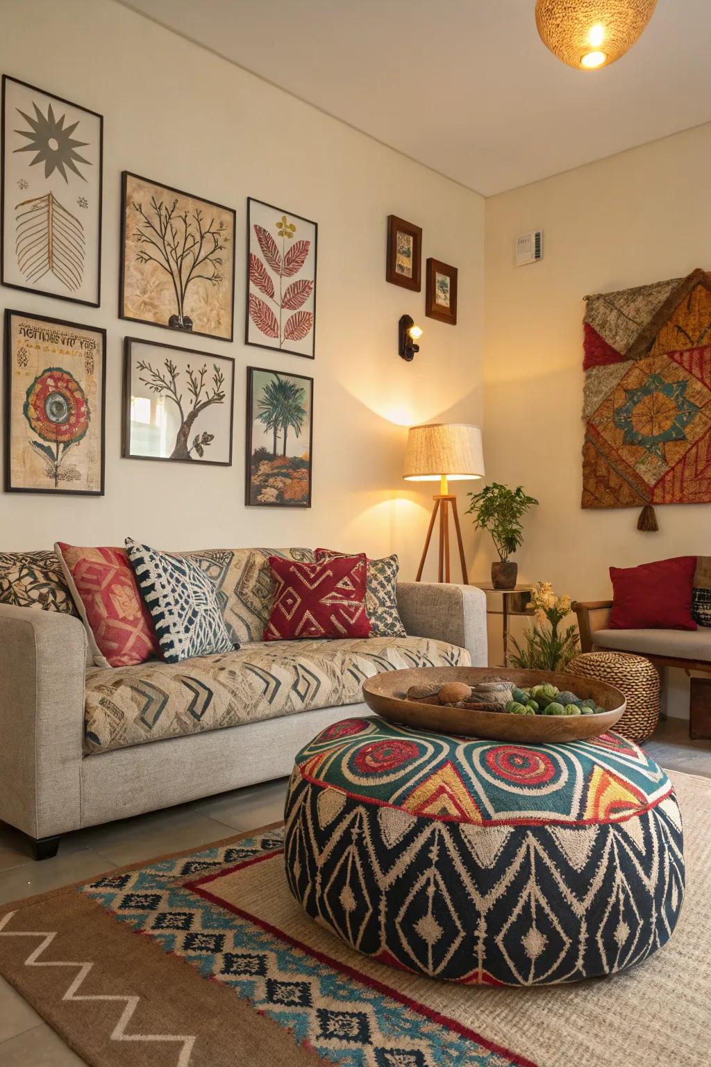 Varied decoratives contribute persona and represent personal tastes.