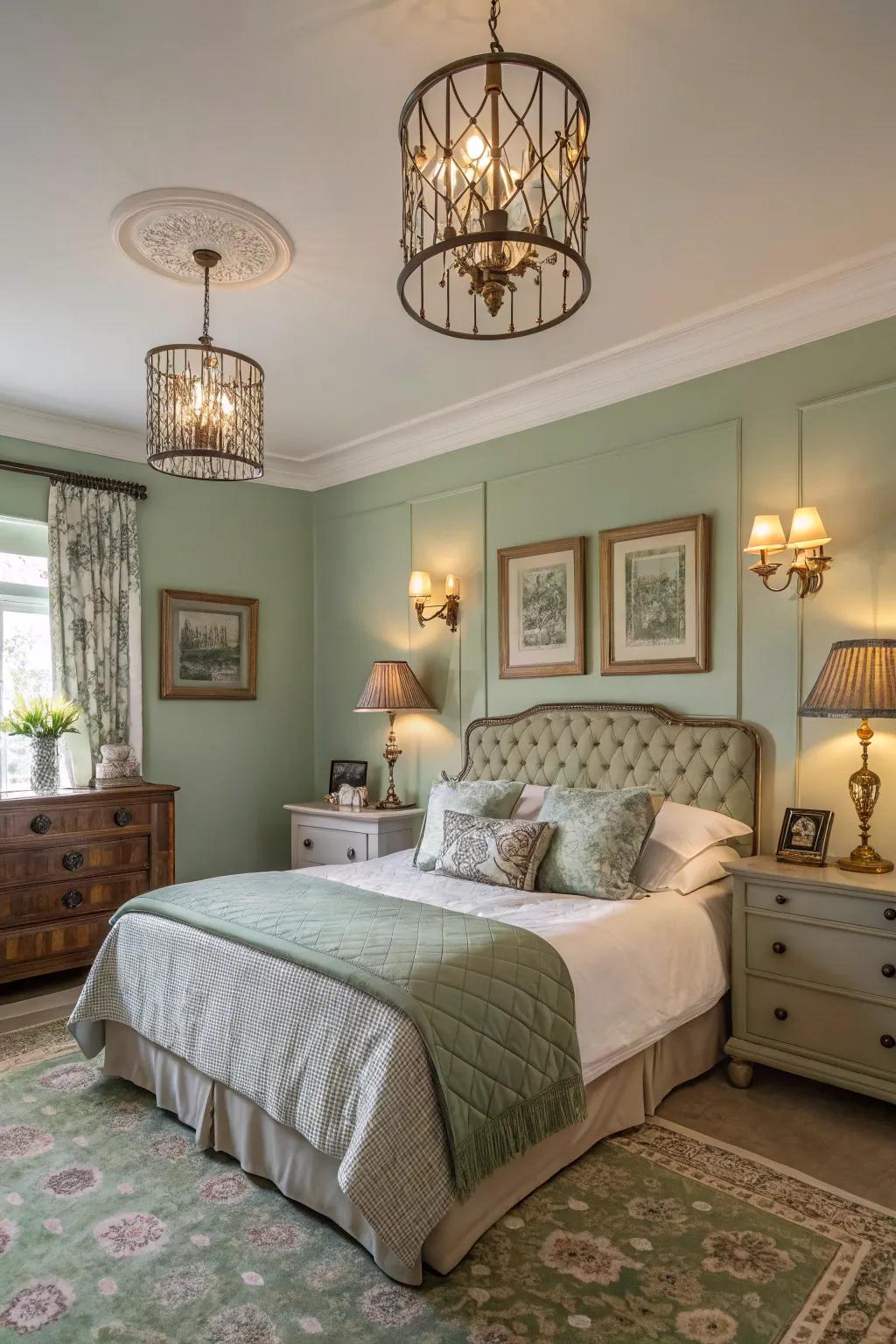 Classic light installations inject individuality and warmth.