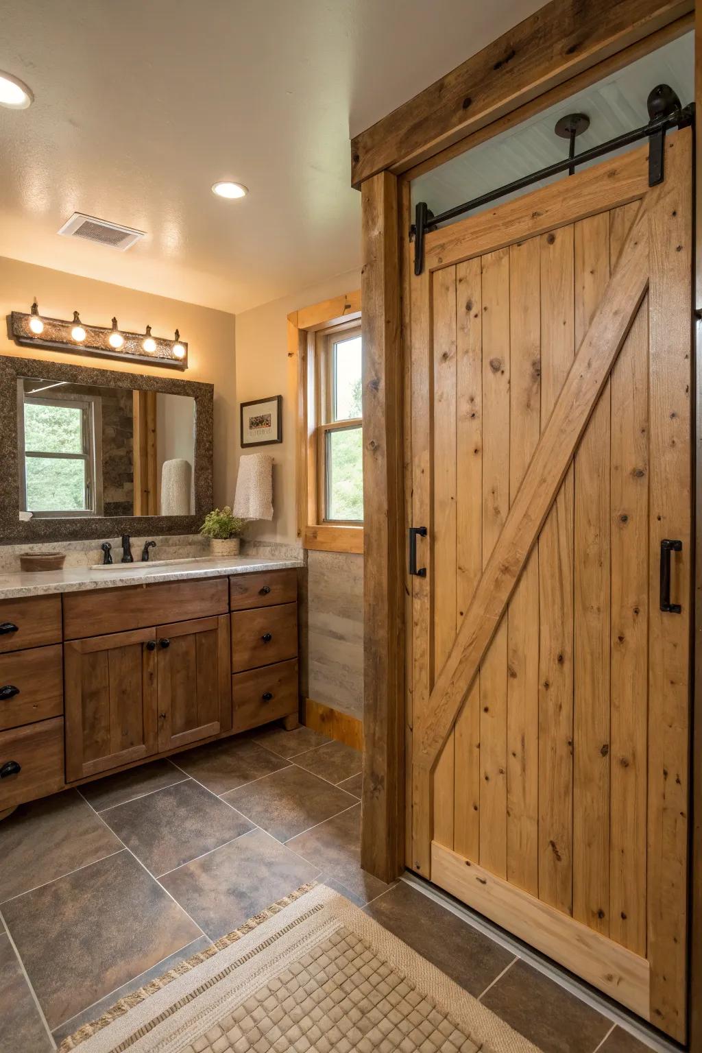 Stable-style entrances blend practicality with rustic aesthetics.