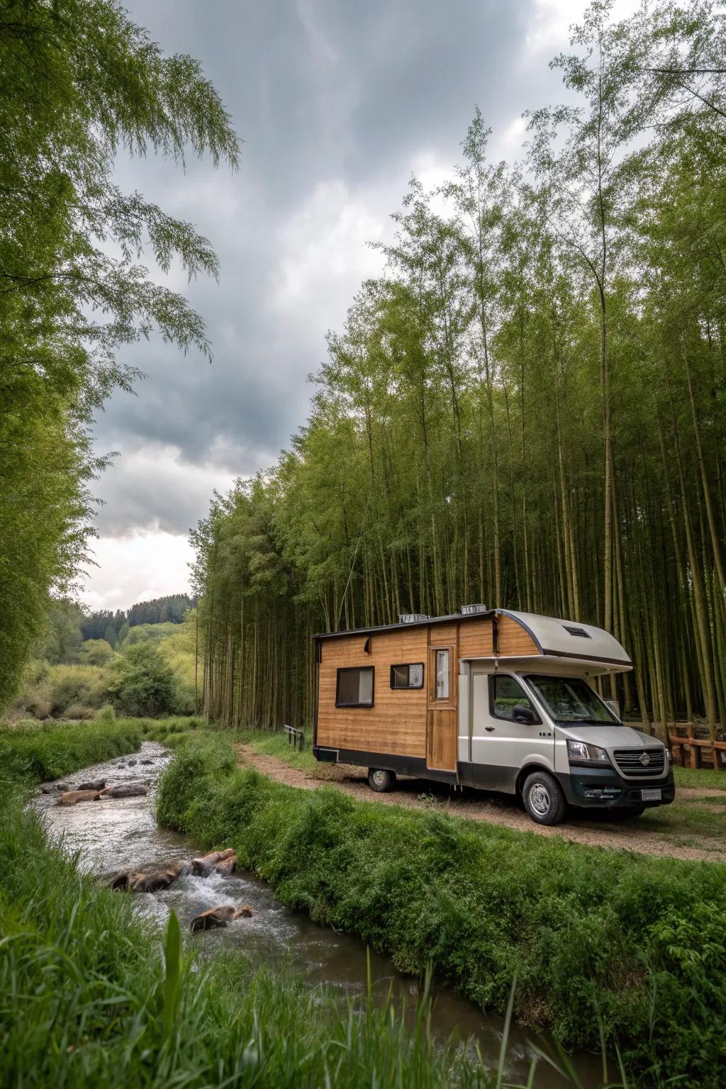 Bamboo panels are an eco-smart and stylish choice for RV cladding.
