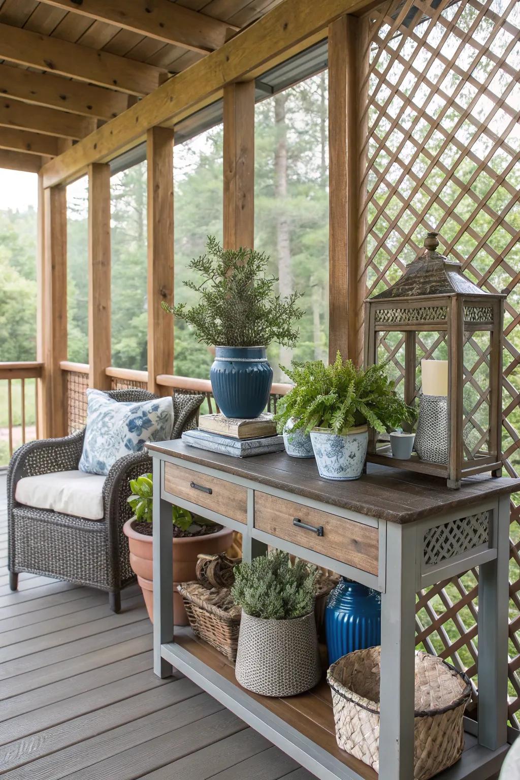 Small tables augment both elegance and functionality.