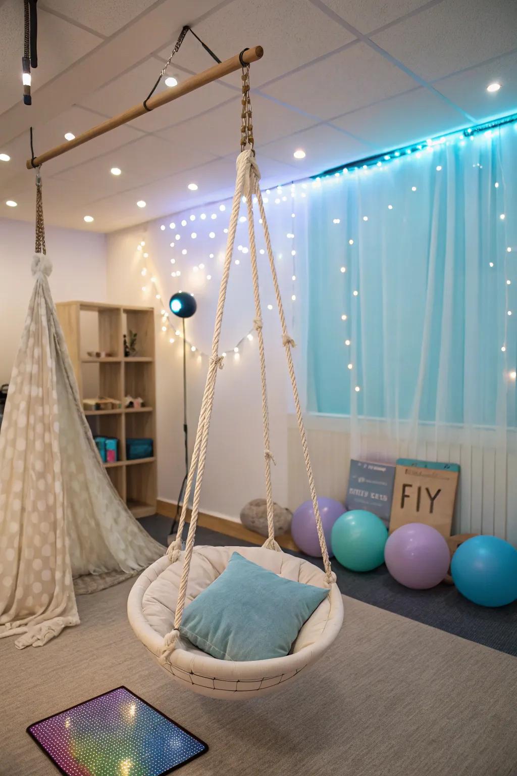 A swing designed for gentle, restorative movement.