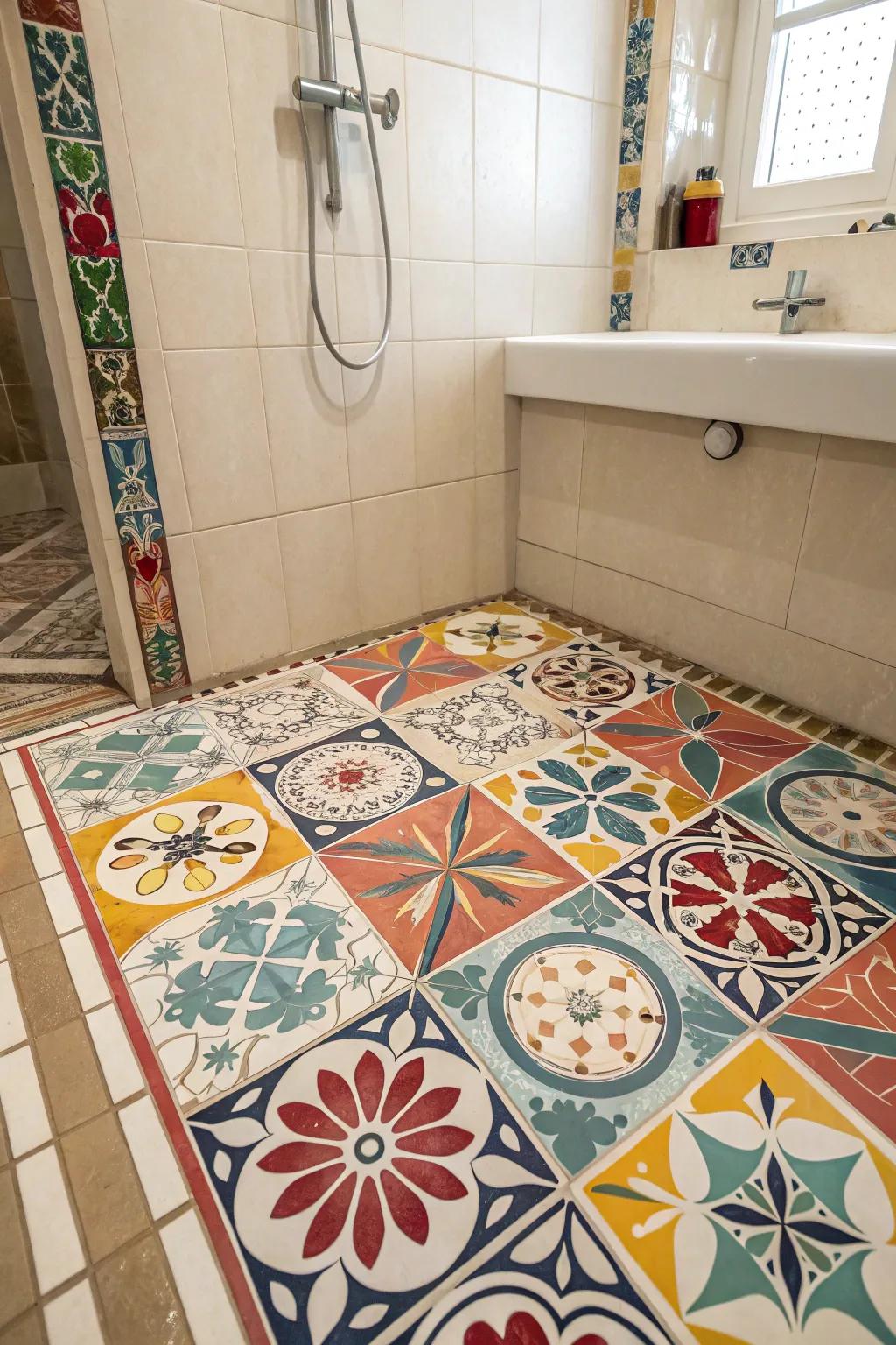 Bold designs inject a lively and animated ambiance into your shower.