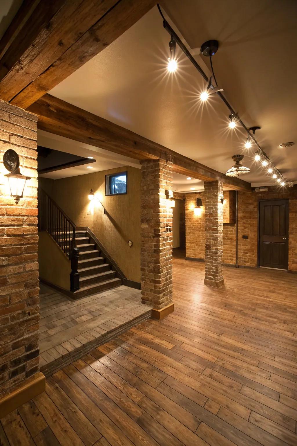 Generous lighting transforming your basement into a welcoming haven.