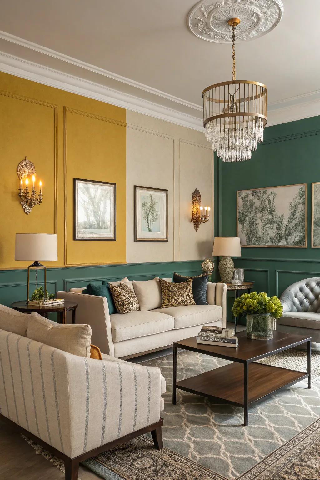 Elevate your space with dual-tone walls.