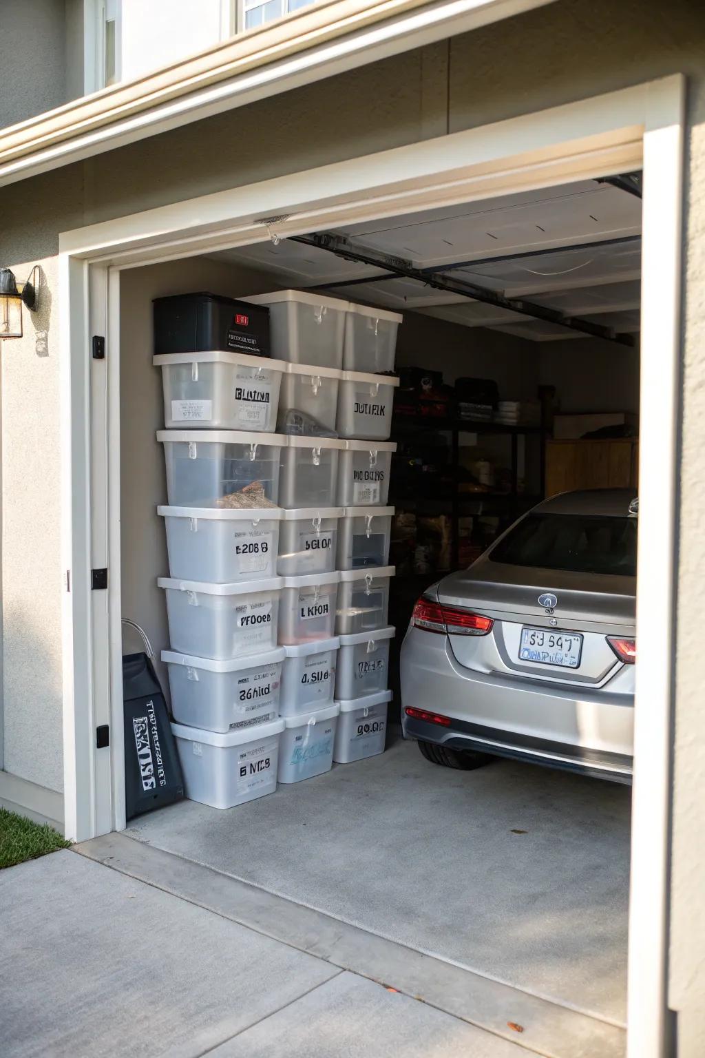 It’s easy to find and get to items thanks to see-through storage containers.