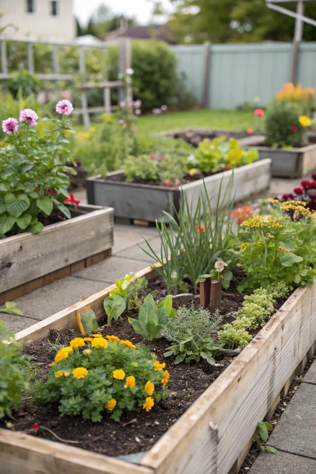 Elevated beds extend a functional answer for organized planting.