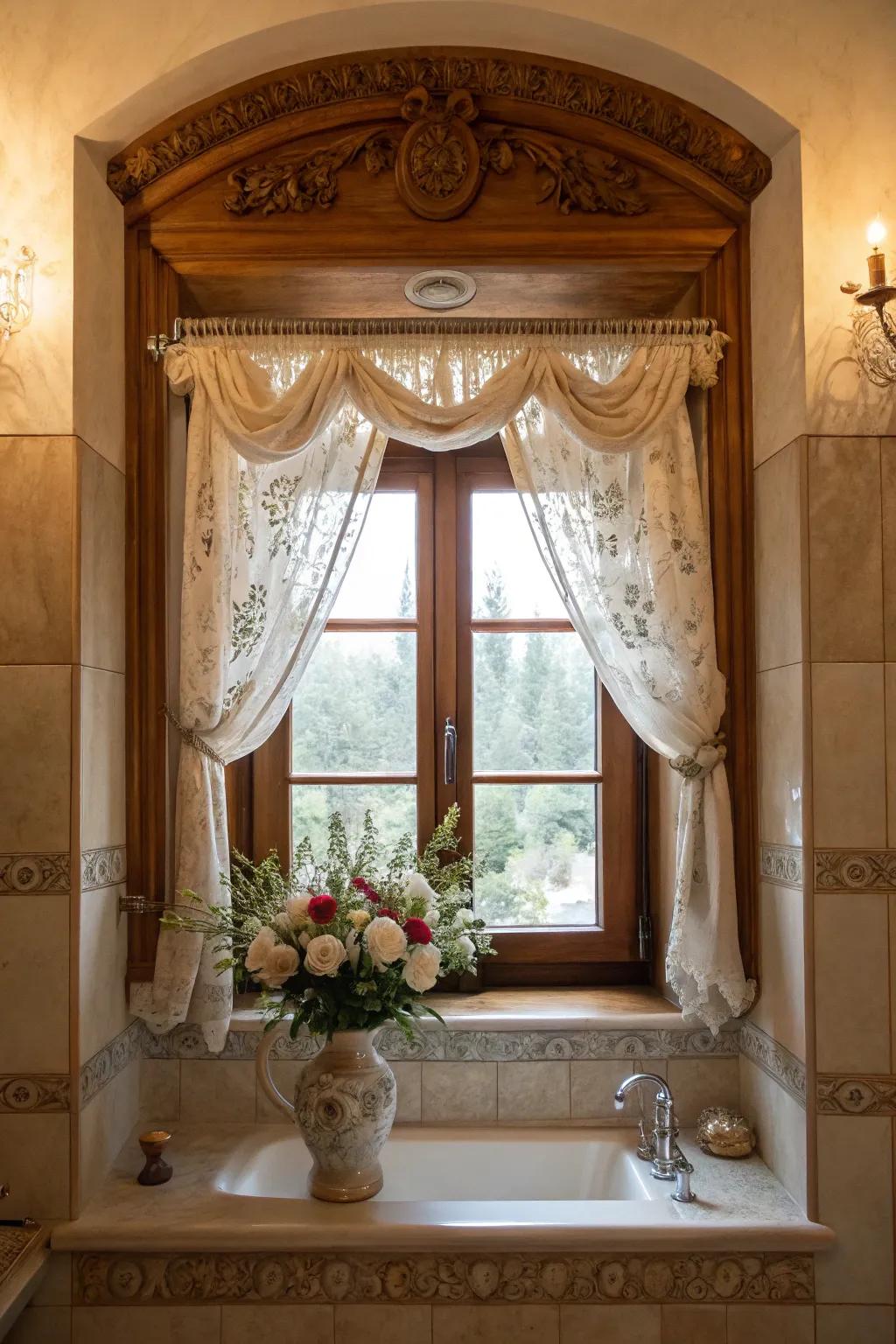 Decorative frames impart sophistication to windows.