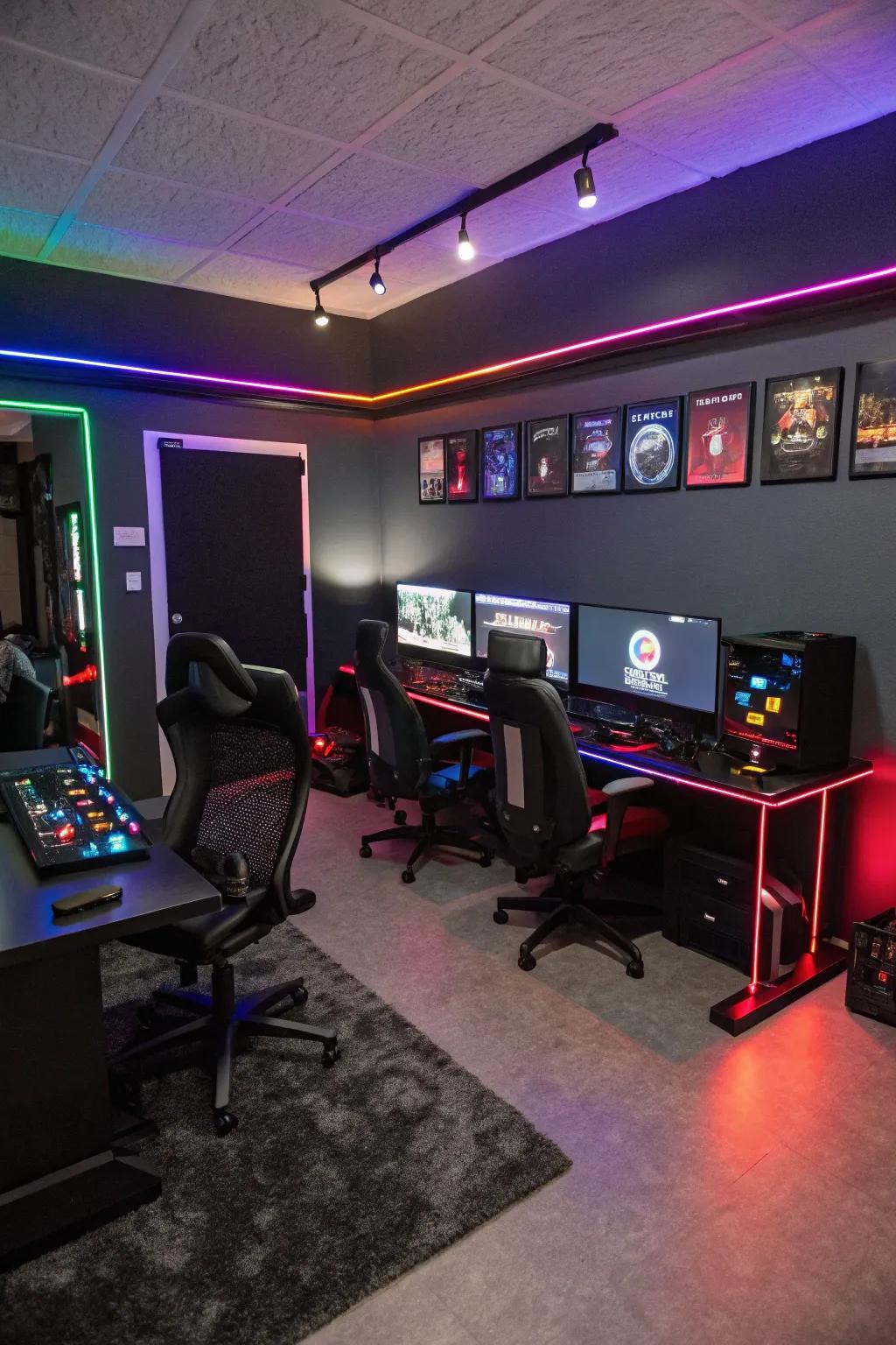 A cohesive color scheme elevates the visual harmony of your gaming space.