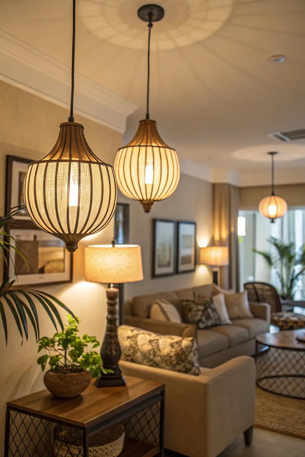 Inventive lighting design improves condo interiors.