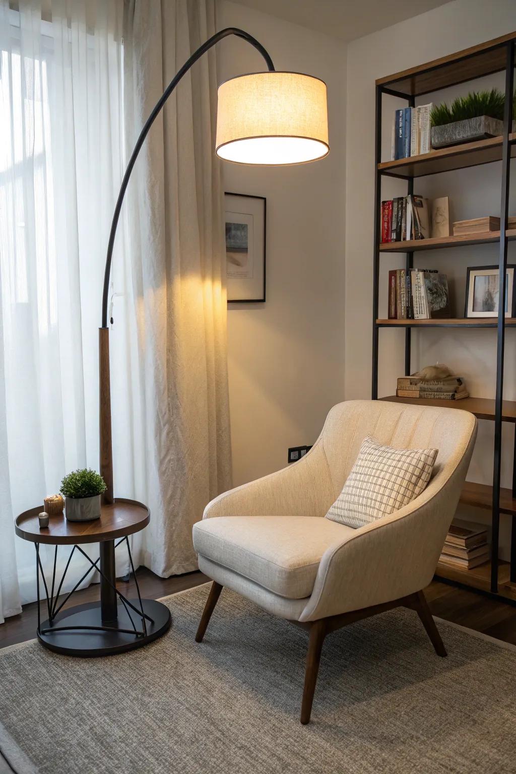 Upright luminaires enhance the ambiance of your space.