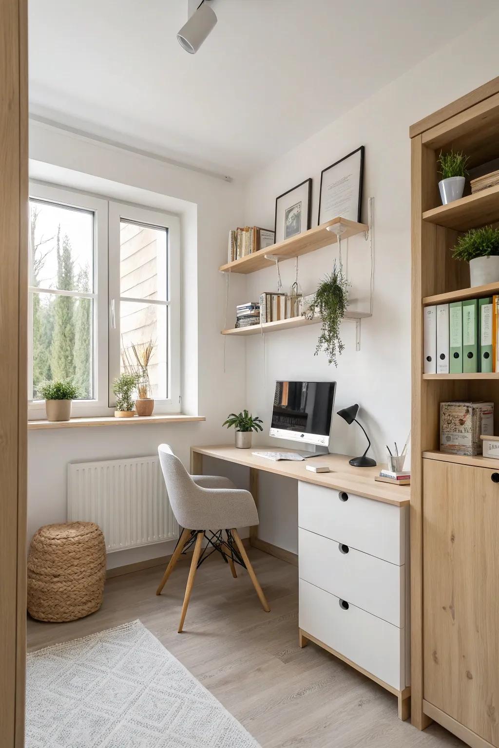 Neutral colors foster a tranquil setting and the illusion of expanded space.