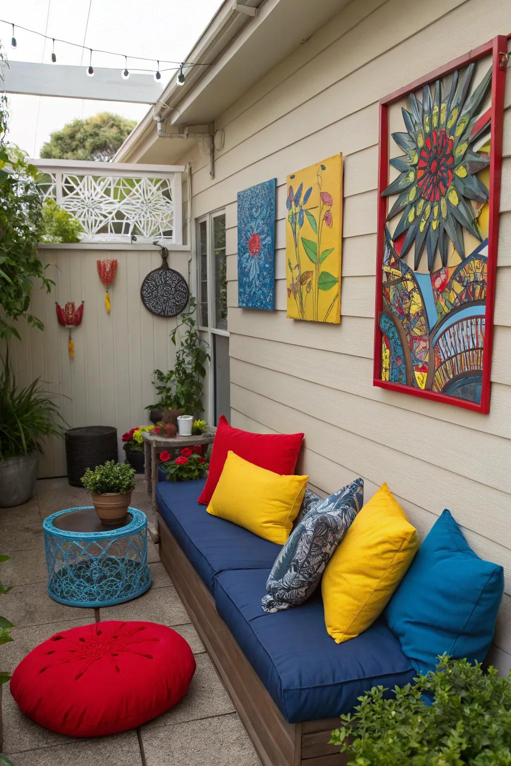 Personalize your patio with vibrant decorative accents.