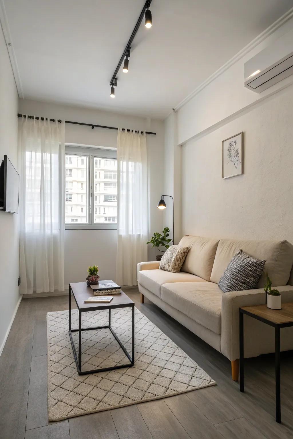 Minimalism is key to fostering a sense of order in compact spaces.