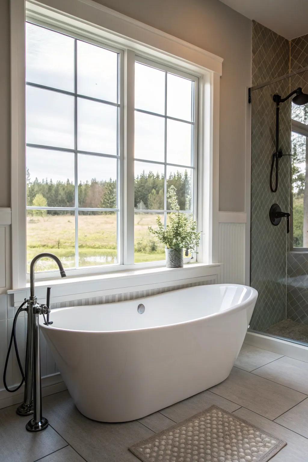 Simplify cleaning with smart tub placement.