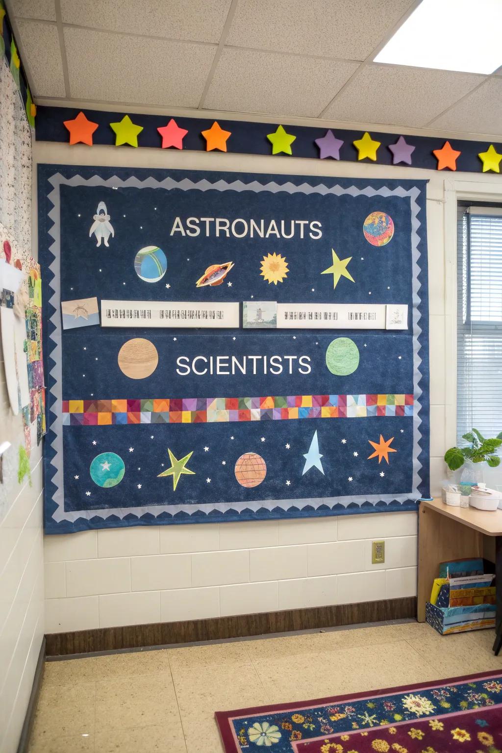 Motivate via a cosmic proclamation corner on your display.