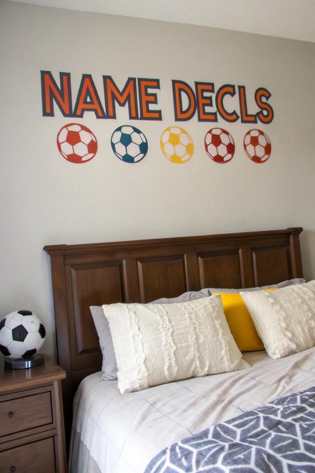 Make it personal with custom name decals.