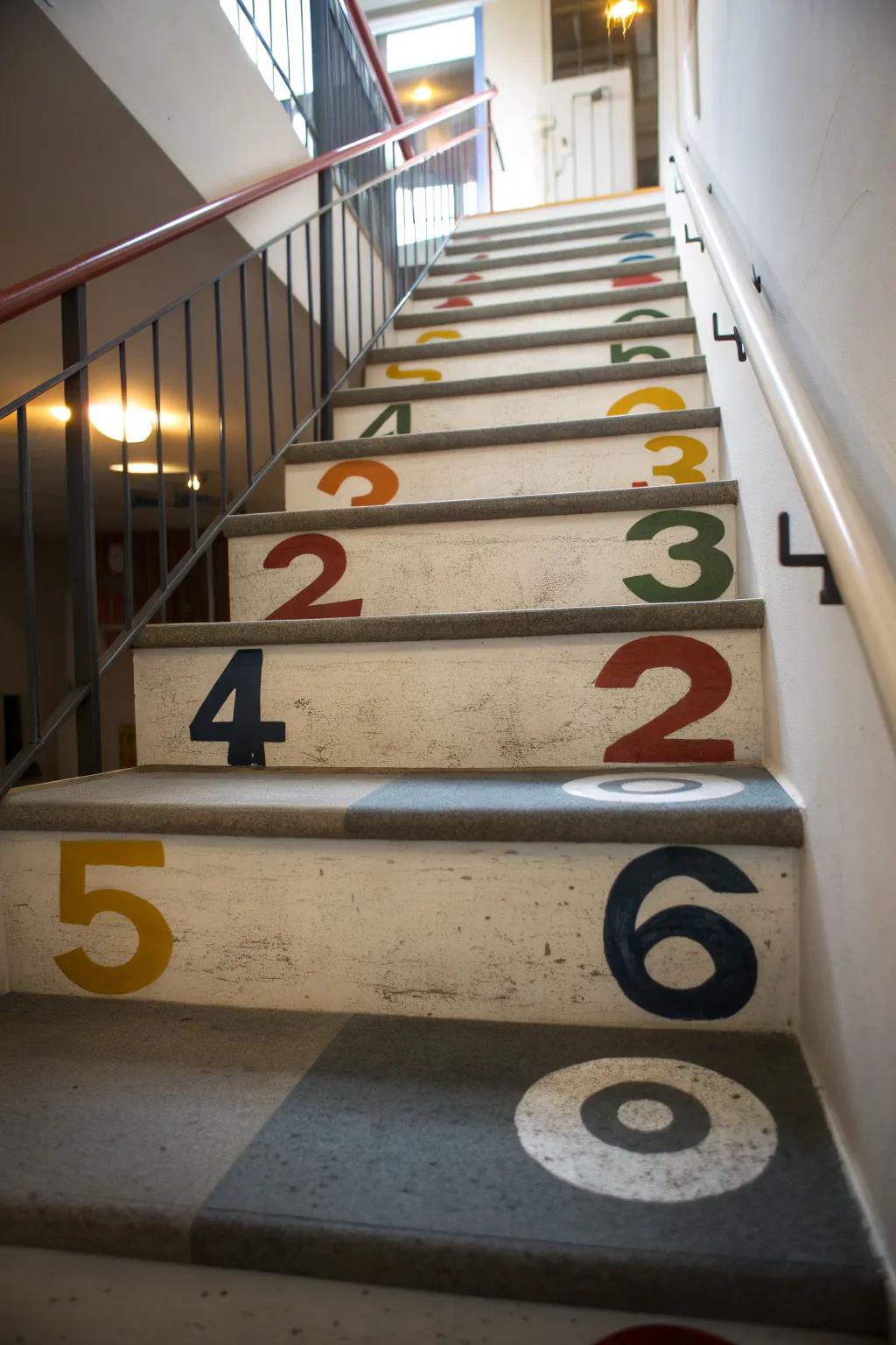 Labeled steps merge education with style.