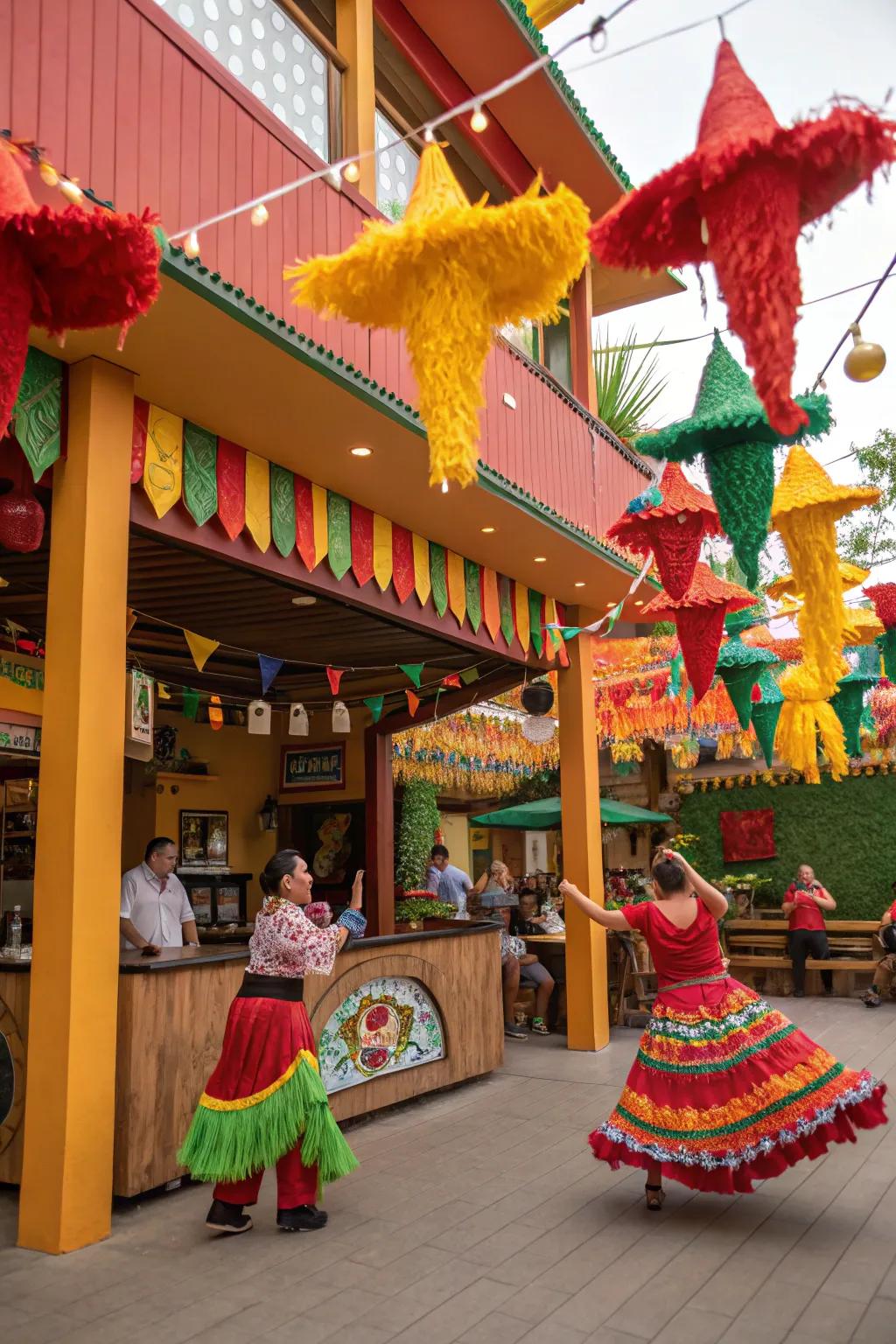 A vivacious and festive Mexican get-together filled with vibrant decor.