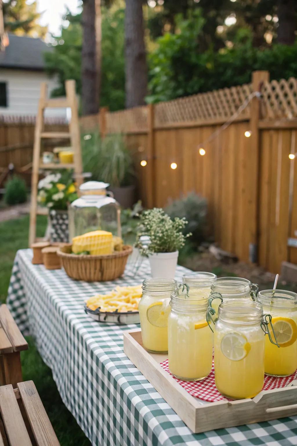 Mason jars add a rustic and charming touch to drink presentations.