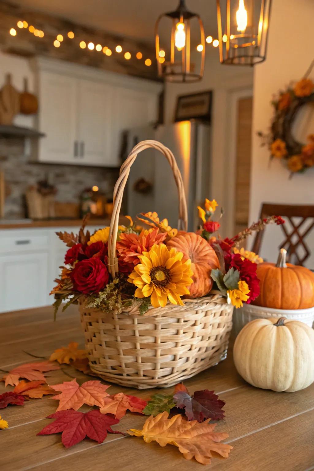 Sophisticated floral decorations that upgrade any gift basket.