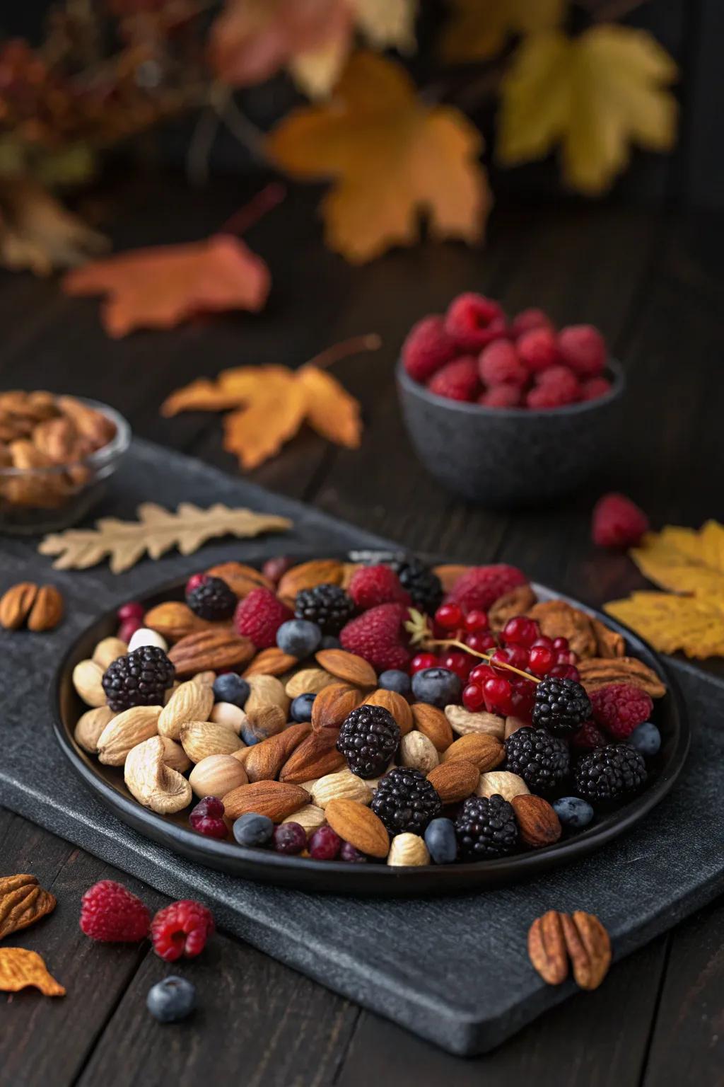 A refined nut and berry mix perfect for holiday social events.