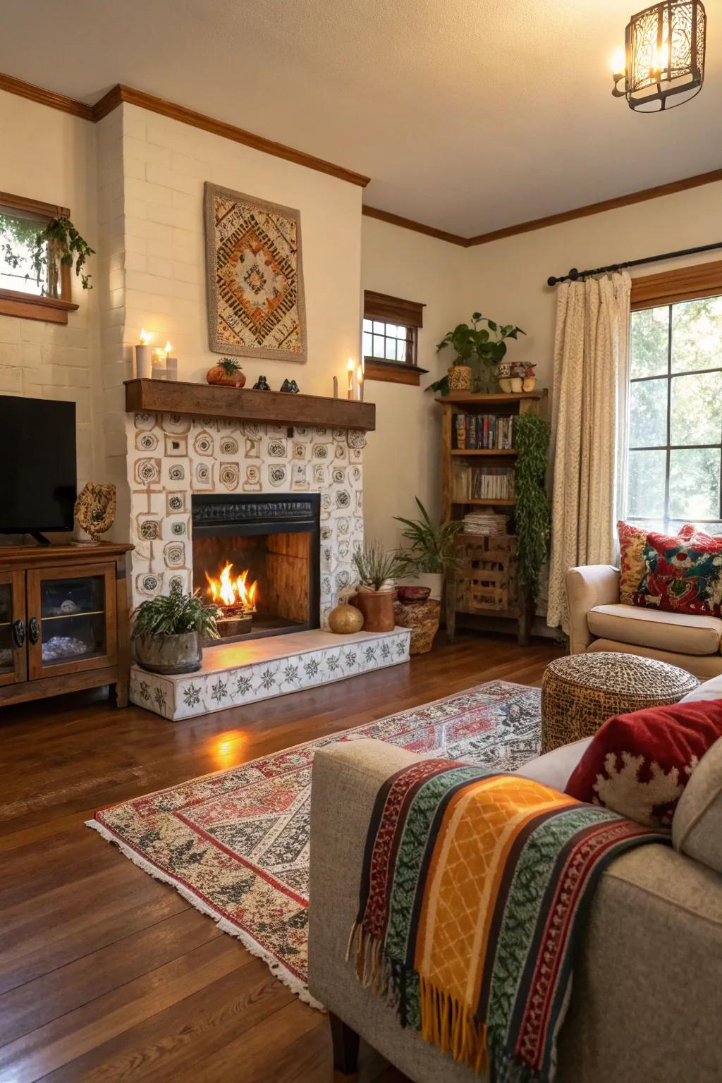 A snug atmosphere featuring inviting wood floors and diverse decor.