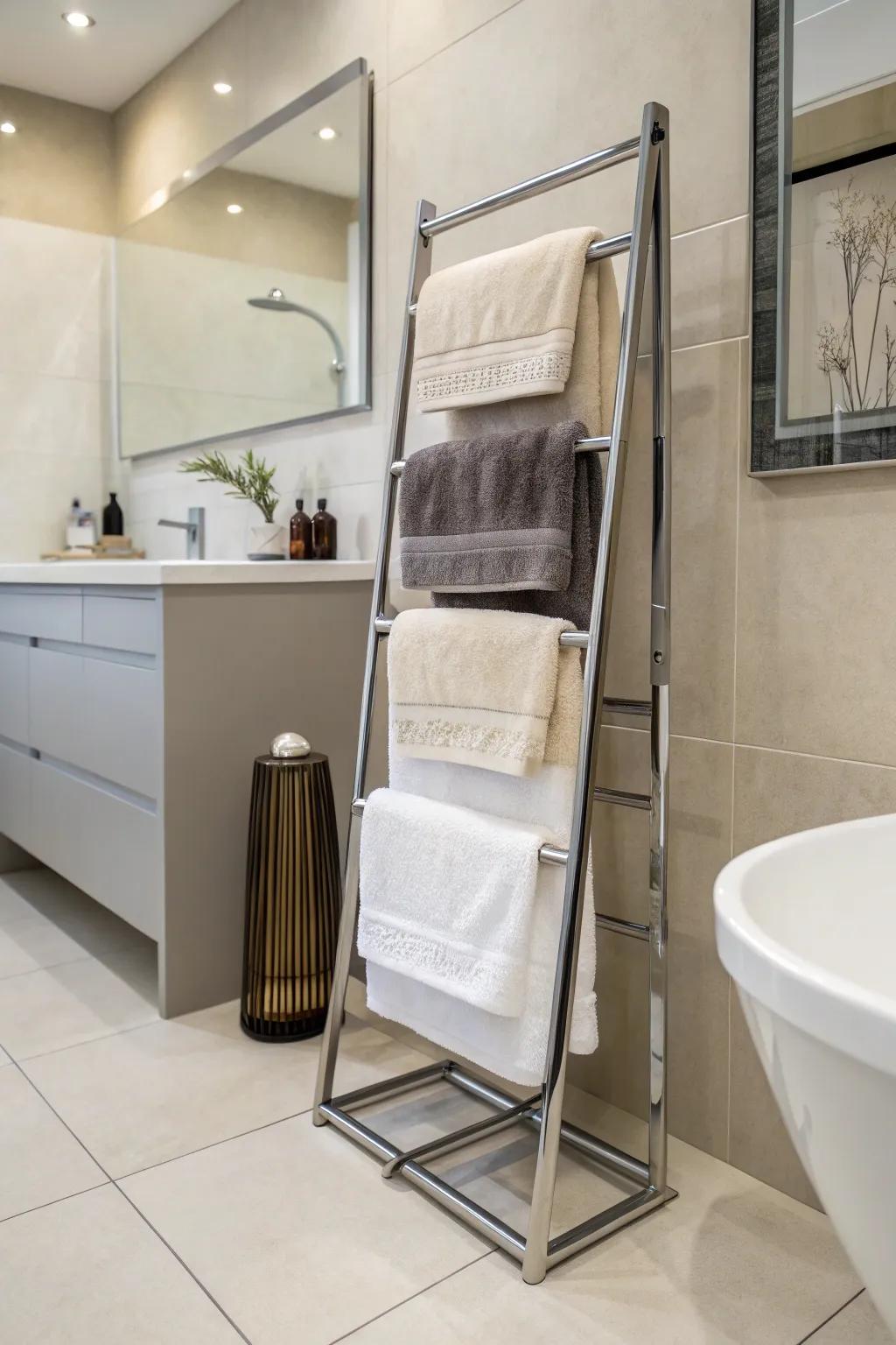 Freestanding racks offer style and adaptability.