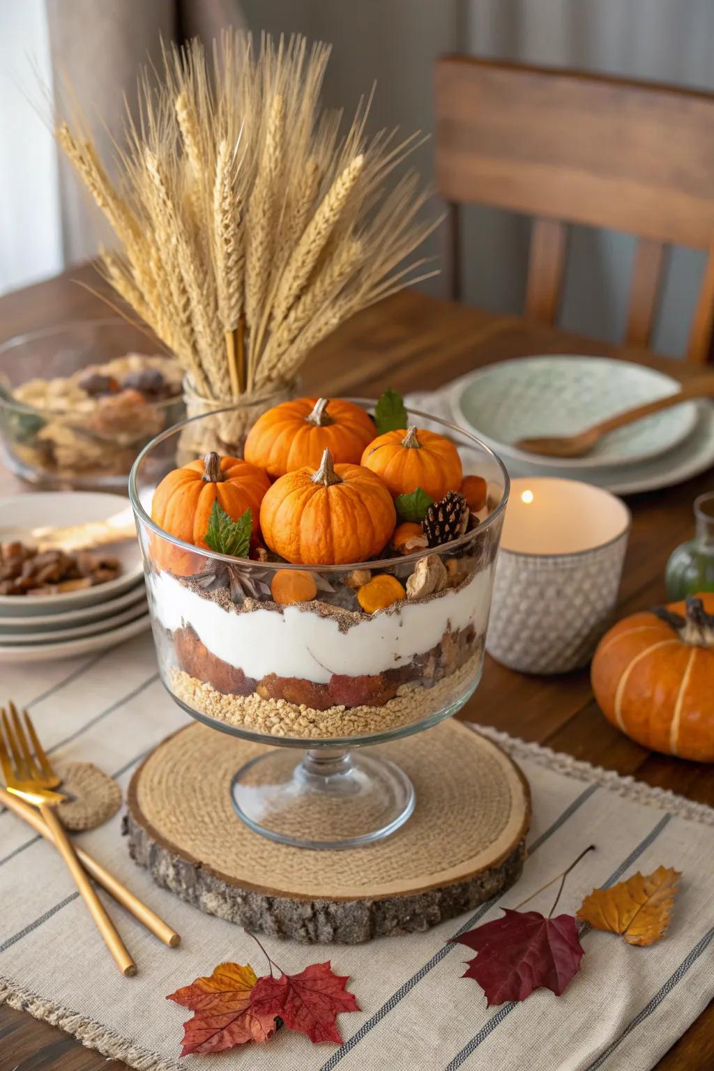 A dessert bowl showcasing the beauty of fall.